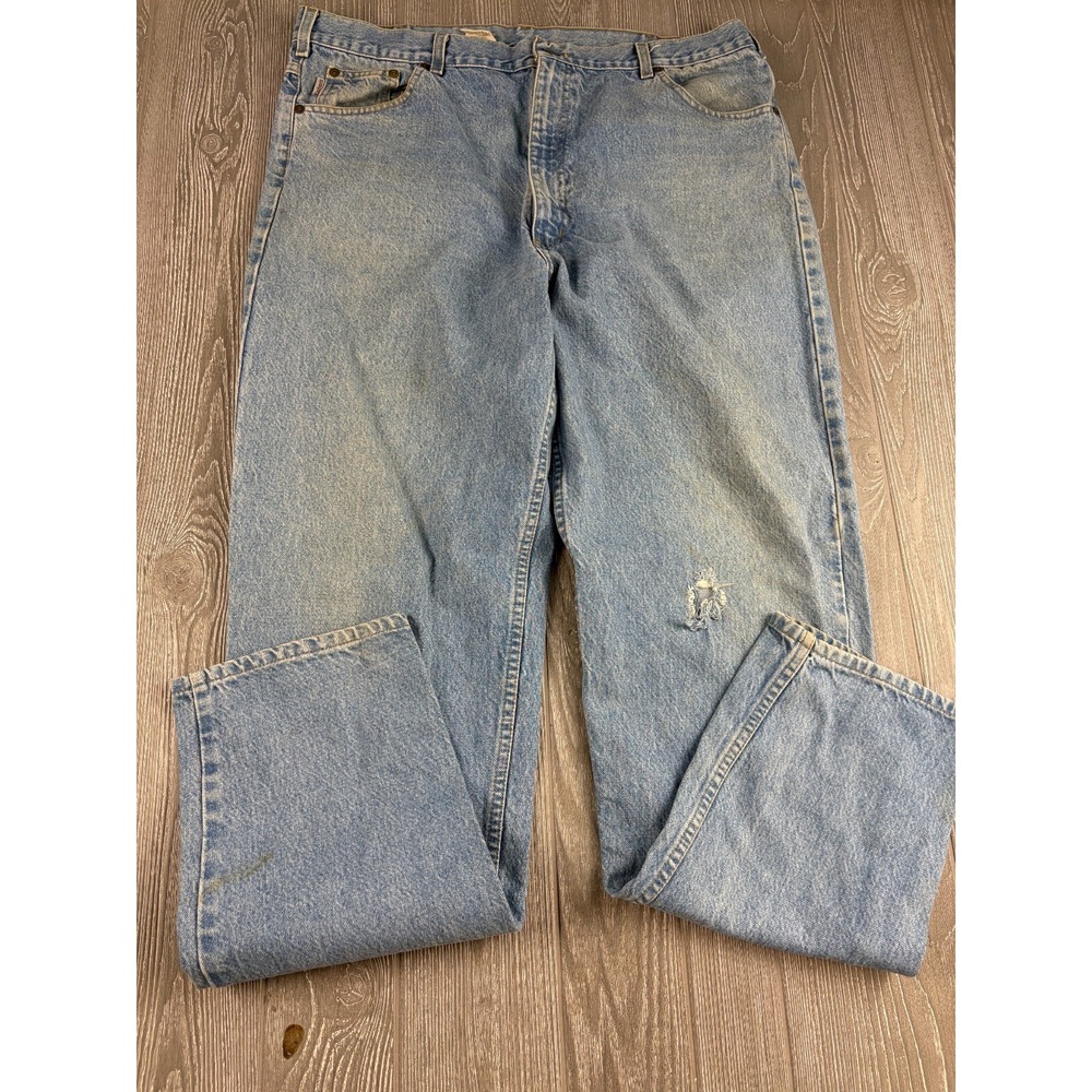 Carhartt Blue Denim Workwear Jeans Men’s Size 42x34 Relaxed Fit B17 STW